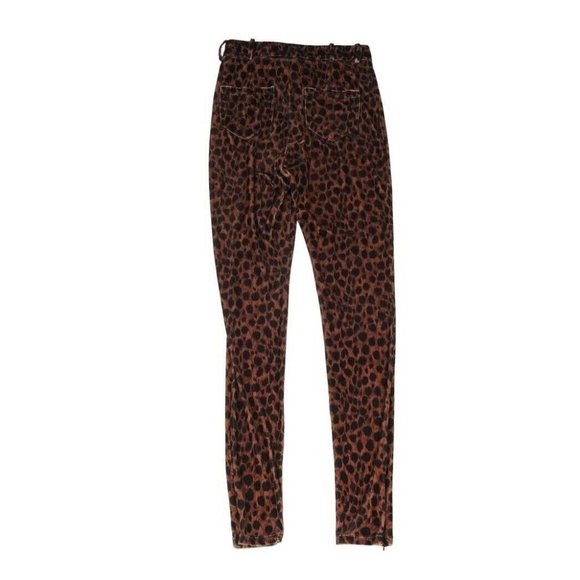 The Attico Cheetah Leggings Pants IT42 Gold Black Animal Print Zip Leg - Picture 2 of 10